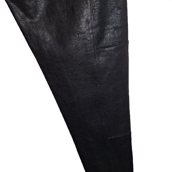 Mudd 24/7 Mid-Rise Legging Black Patterned like Cracked Leather Size Small - Picture 3 of 8